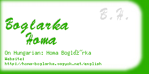 boglarka homa business card